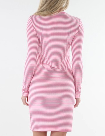 Rochie Scurta Vila, roz/alb, XL