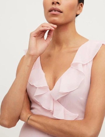 Rochie lunga Vila, roz, 36