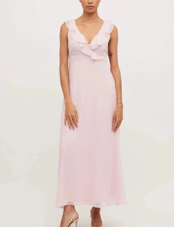 Rochie lunga Vila, roz, 36