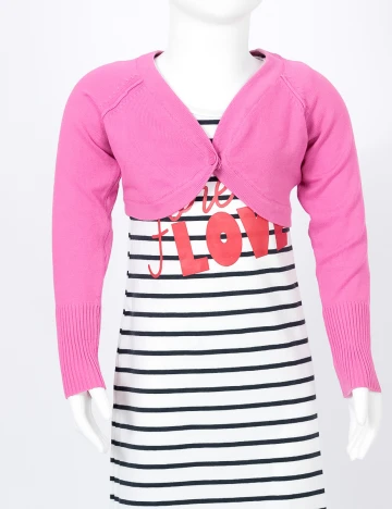Bluza Zara, roz bonbon, 2-3 ANI Roz