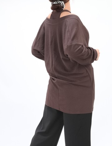 Set top si bluza SHEIN, maro, XS