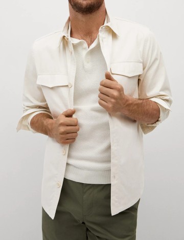 Camasa Mango, ecru, M