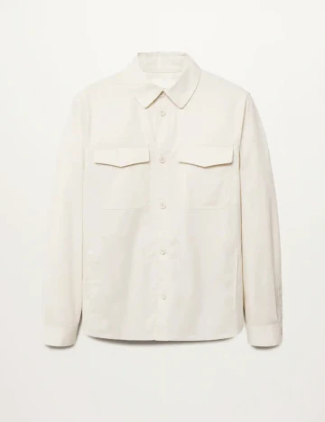 Camasa Mango, ecru, M Alb