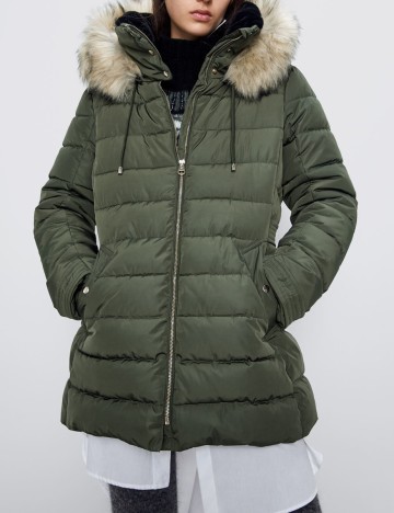 Geaca Zara, verde, M