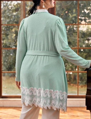 Cardigan SHEIN CURVE, verde, 4XL Verde