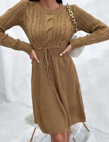 Rochie scurta SHEIN, maro, M