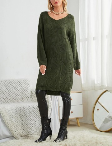 Rochie scurta SHEIN, verde, S