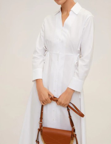 Rochie medie Mango, alb, L