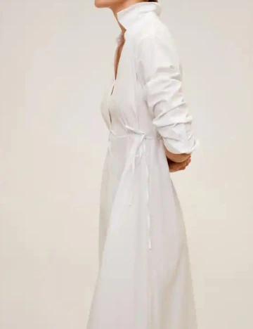 Rochie medie Mango, alb, L Alb