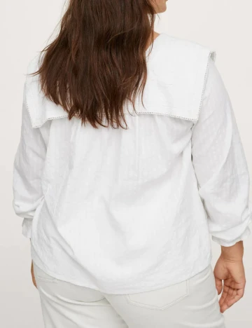 Bluza Mango Violeta, alb, 1 XL Alb