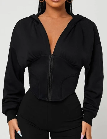 Hanorac SHEIN, negru, M Negru