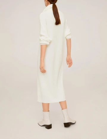 Rochie medie Mango, ecru, XS-S Alb