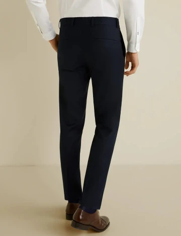 Pantaloni Mango, bleumarin inchis, 38 Albastru