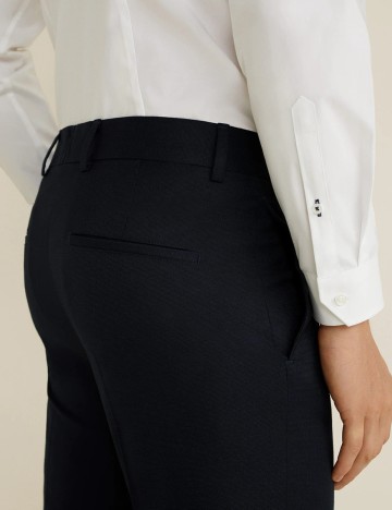 Pantaloni Mango, bleumarin inchis, 38