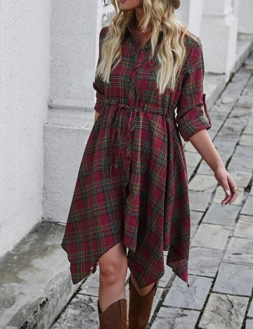 Rochie medie SHEIN, rosu, M