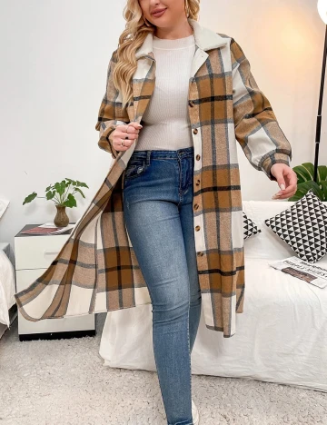 Jacheta SHEIN CURVE, maro, 0 XL