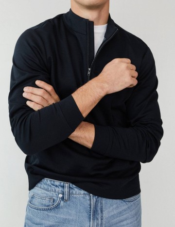 Bluza Mango, bleumarin, L