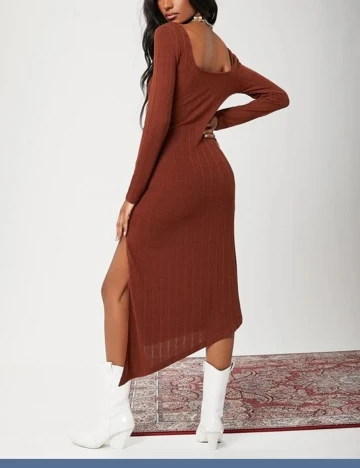 Rochie medie SHEIN, maro, S Maro