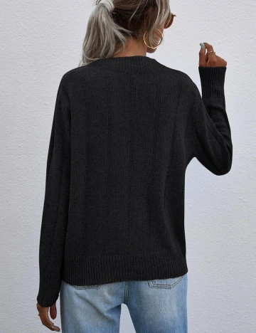 Pulover SHEIN, negru, M Negru