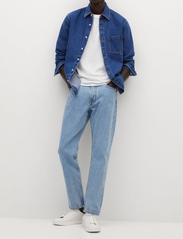 Camasa Mango, albastru, M