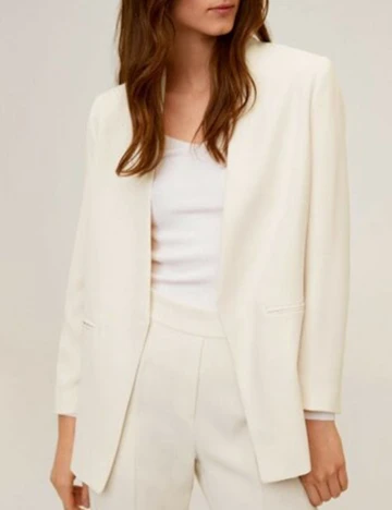 Blazer Mango, crem, S