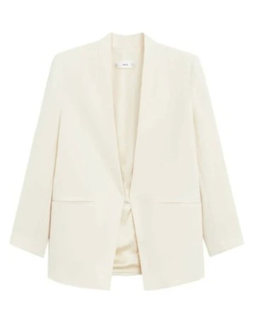 Blazer Mango, crem, S