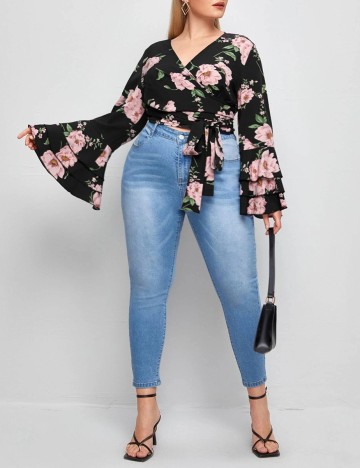 Bluza SHEIN CURVE, negru, 2XL