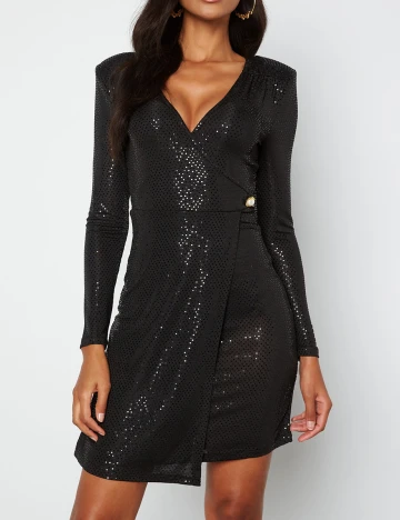 Rochie scurta Chiara Forthi, negru, L Negru