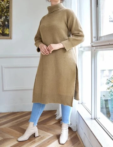 Pulover SHEIN CURVE, maro, 1 XL Maro