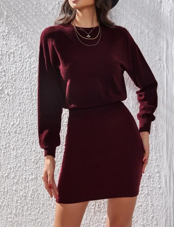 Rochie scurta Emery Rose, visiniu, S