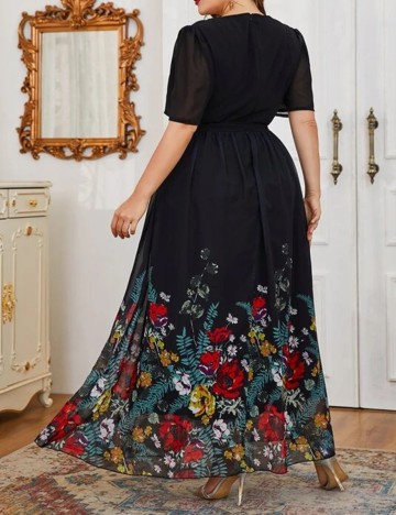 Rochie lunga SHEIN CURVE, negru, 3XL