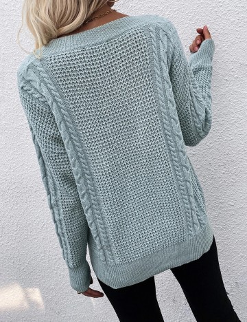Pulover SHEIN, turcoaz, L