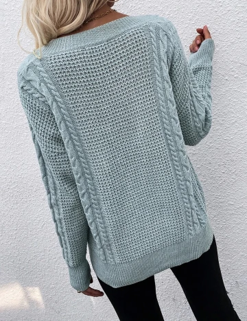 Pulover SHEIN, turcoaz, L