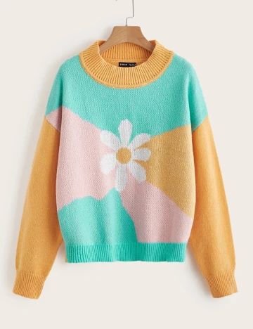 Pulover SHEIN, mix culori, S Mix culori