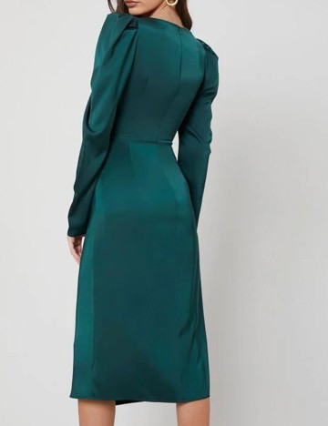 Rochie medie MOTF, verde, XS