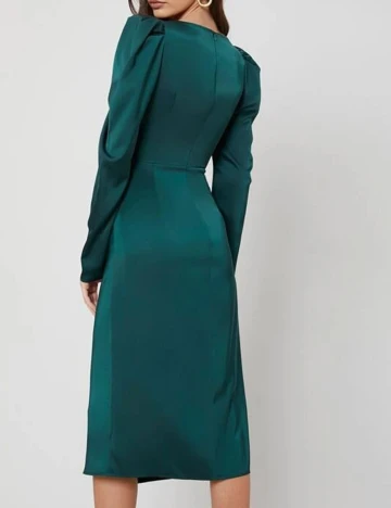 Rochie medie MOTF, verde, XS