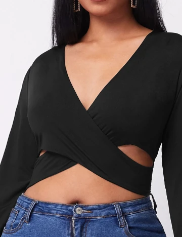 Top SHEIN CURVE, negru, 1 XL