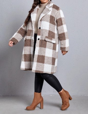 Jacheta SHEIN CURVE, alb/maro, 3XL