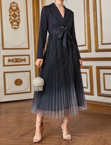 Rochie lunga SHEIN, bleumarin, L