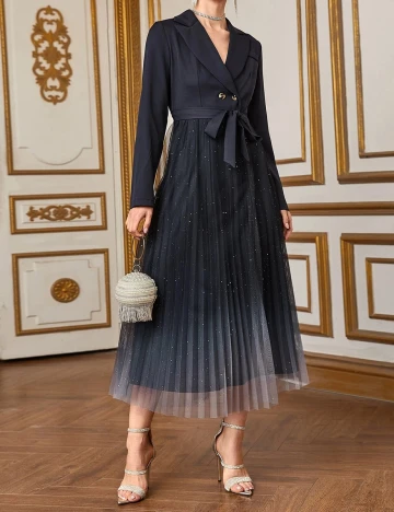 Rochie lunga SHEIN, bleumarin, L Albastru