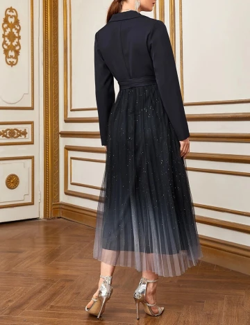 Rochie lunga SHEIN, bleumarin, L Albastru