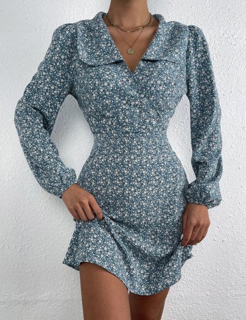 Rochie Scurta SHEIN, bleu, XS