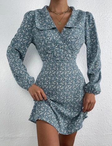 Rochie Scurta SHEIN, bleu, XS