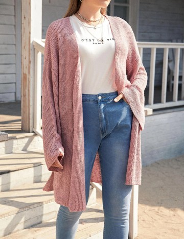 Cardigan SHEIN CURVE, roz, 2XL
