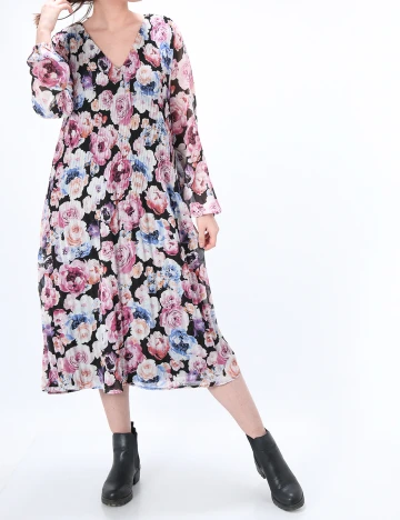 Rochie  medie Vila, floral, 38