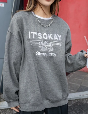 Bluza Dazy, gri, S