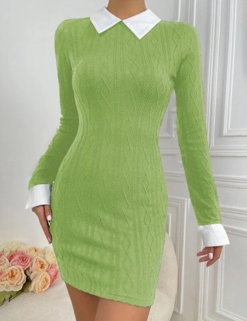 Rochie Scurta SHEIN, verde, L