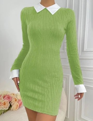 Rochie Scurta SHEIN, verde, L Verde