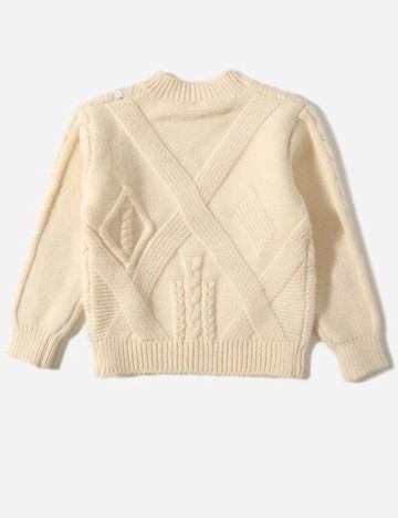 Pulover Shein Kids, crem, 3-4 ANI