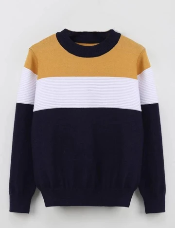 Pulover Shein Kids, bleumarin, 13-14 ANI Albastru